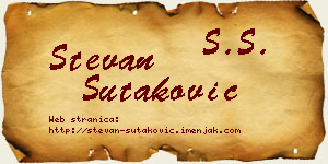 Stevan Šutaković vizit kartica